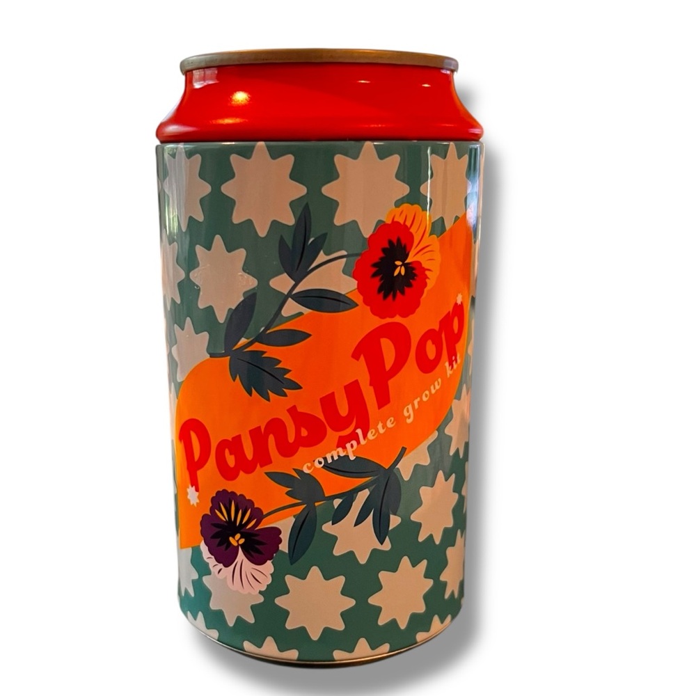 Buzzy Pansy Growing Kit-Brand New-Cute Soda Can-Great Gift!